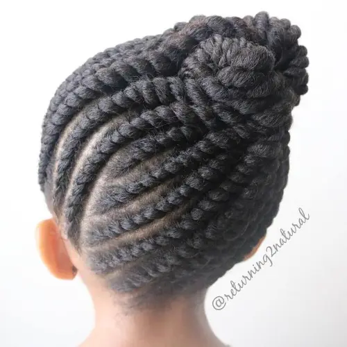 9. Side Bun from Twists
