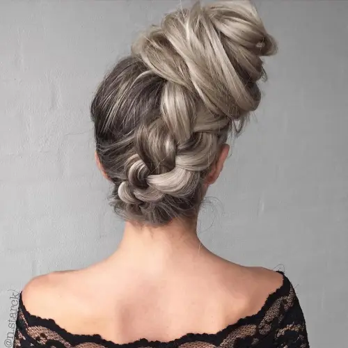 11. Rustic Romantic Low Bun
