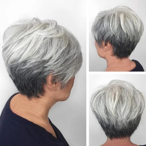 12. Silver-and-Black Tapered Pixie
