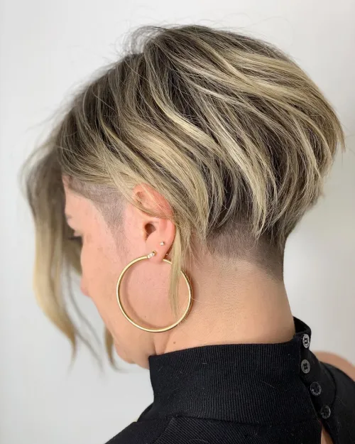 8. Highlighted Long Pixie Bob with Undercut
