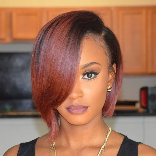 10. Rosewood Ombre Hairstyle
