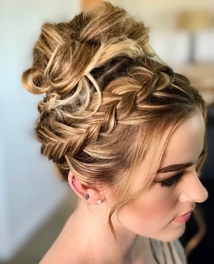 Ballerina Bun with Braided Crown
