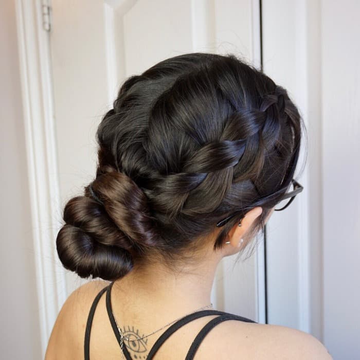 Double Dutch Braid with a Bun
