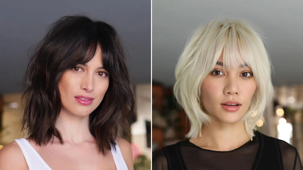 13 hairstyles above offers a unique way to break up the length of your face and bring attention to your best features. From the classic wavy side-part to the modern choppy lob,