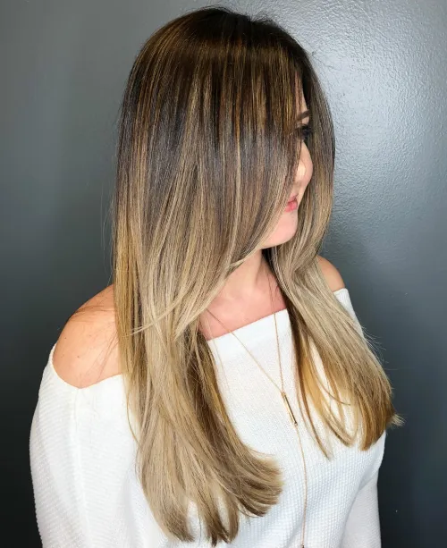 13. Soft Brown and Blonde Balayombre
