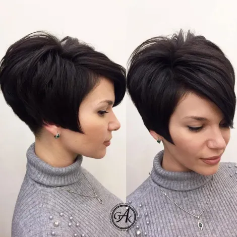 14. Voluminous Pixie with Angled Sides
