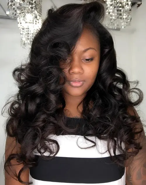 14. Gorgeous Bouncy Curls for Black Hair
