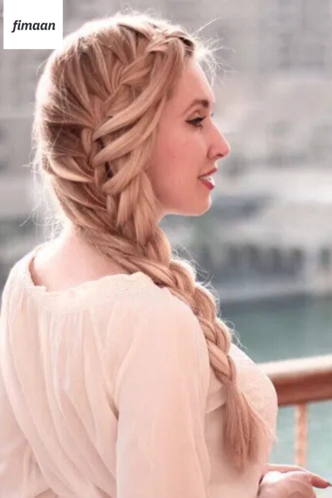 13. Mermaid Tail Side Braid Hairstyle