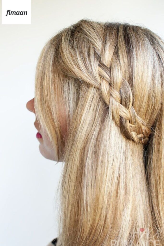 2. Half Pulled-Back Braids