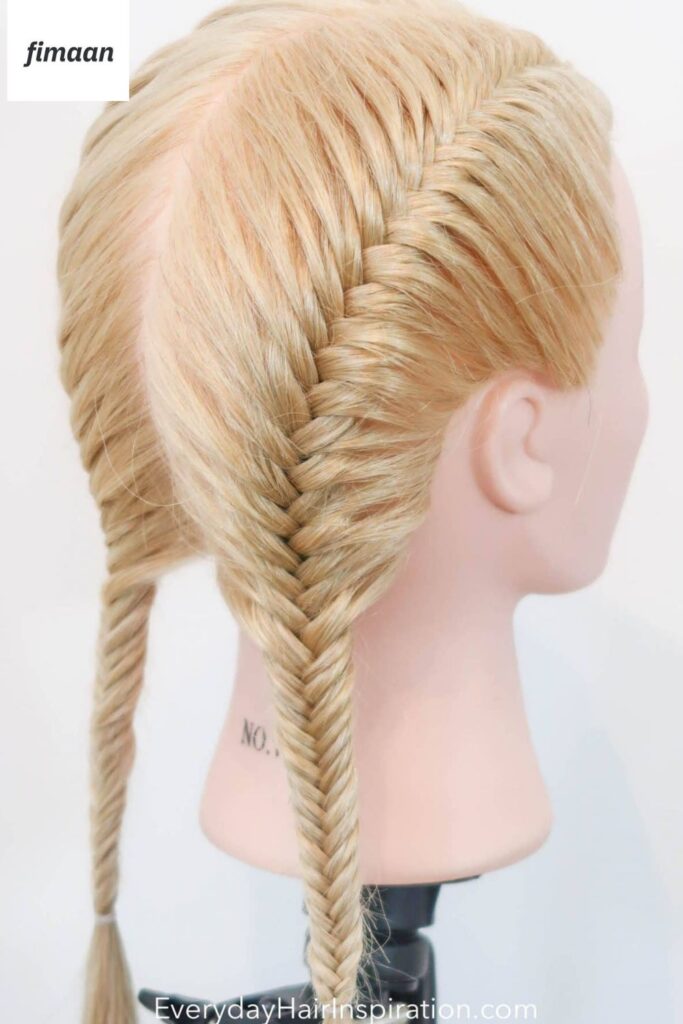 4. Two Fishtail Braids in One