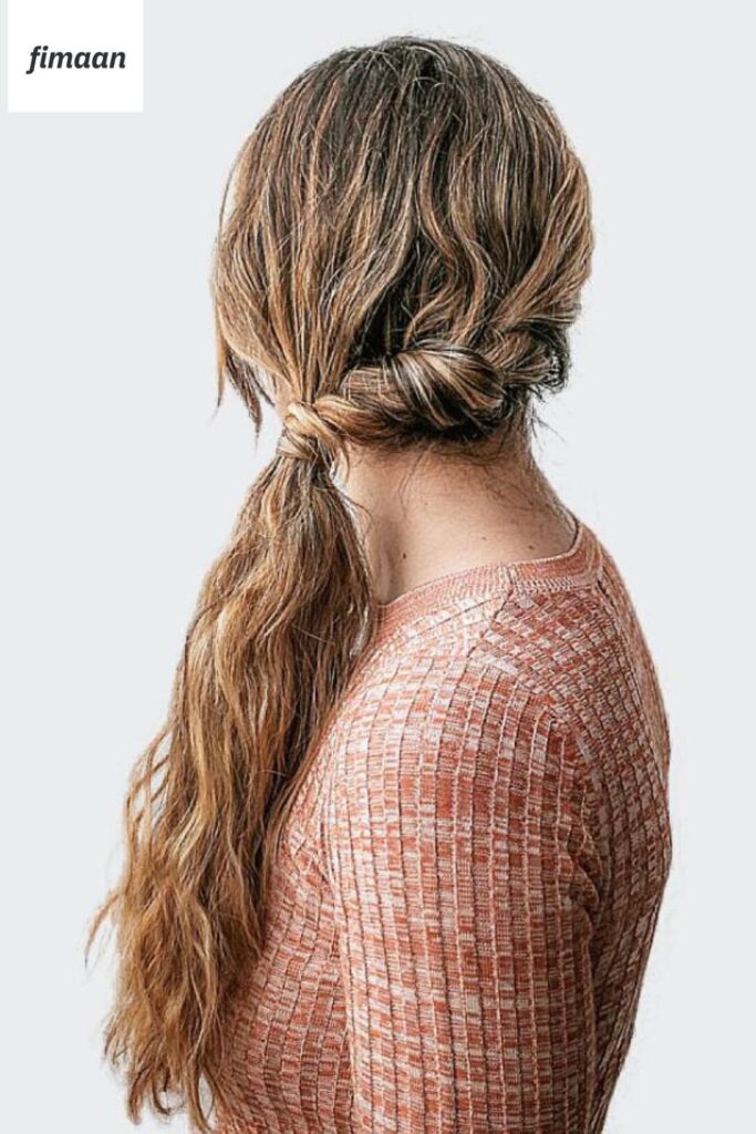 4. Side Ponytail with a Twist