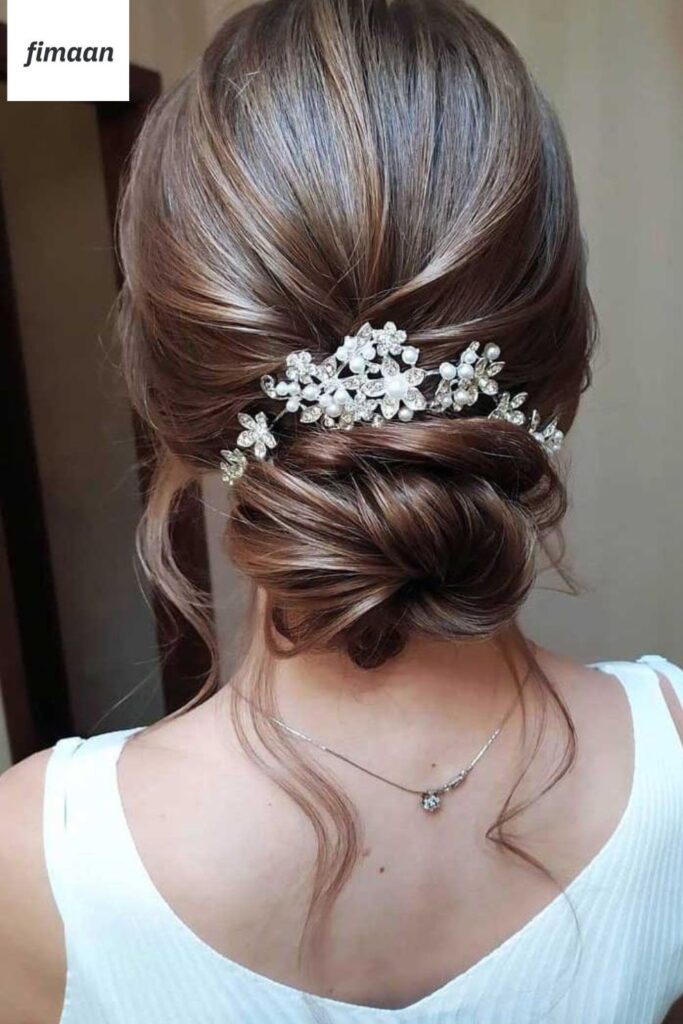 8. Flawless Messy Bridal Updo