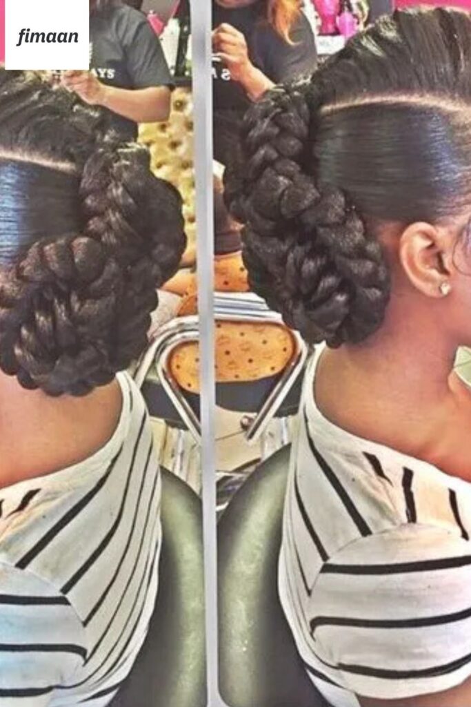 15. Sculptured Updo with Braids