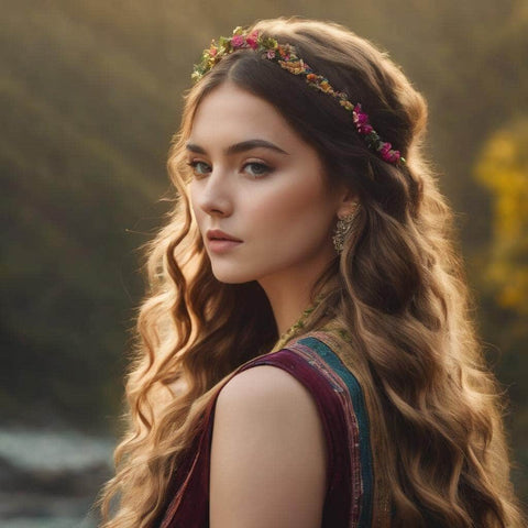 Bohemian Half-Up Half-Down Waves