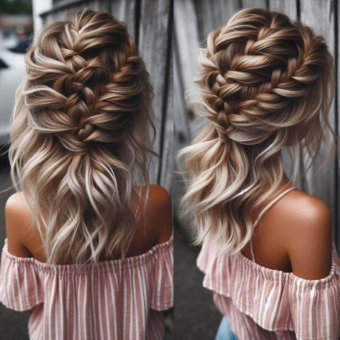 Messy Side-Swept Fishtail Braid